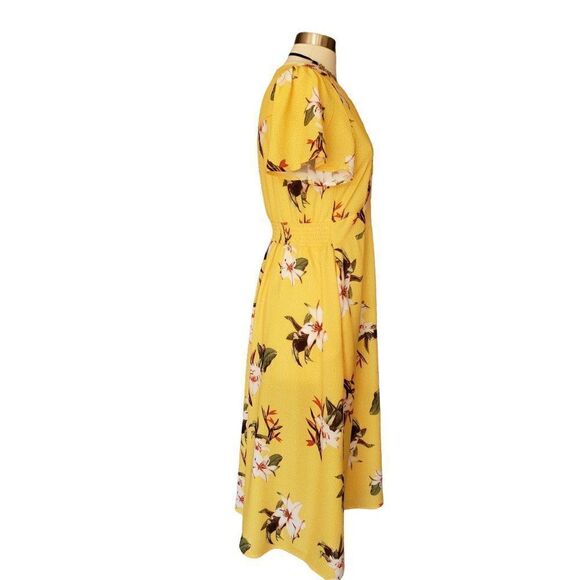 Women's Casual Midi Dress Floral Button Up Shift Lightweight Dress Small NWT - Picture 3 of 6